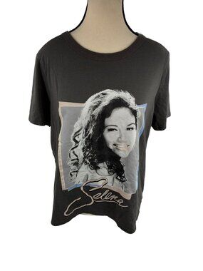 Selena Quintanilla Gray Graphic T Shirt Women s Size L